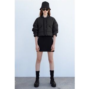 Zara. Size L. WATER REPELLENT PUFFER BOMBER JACKET